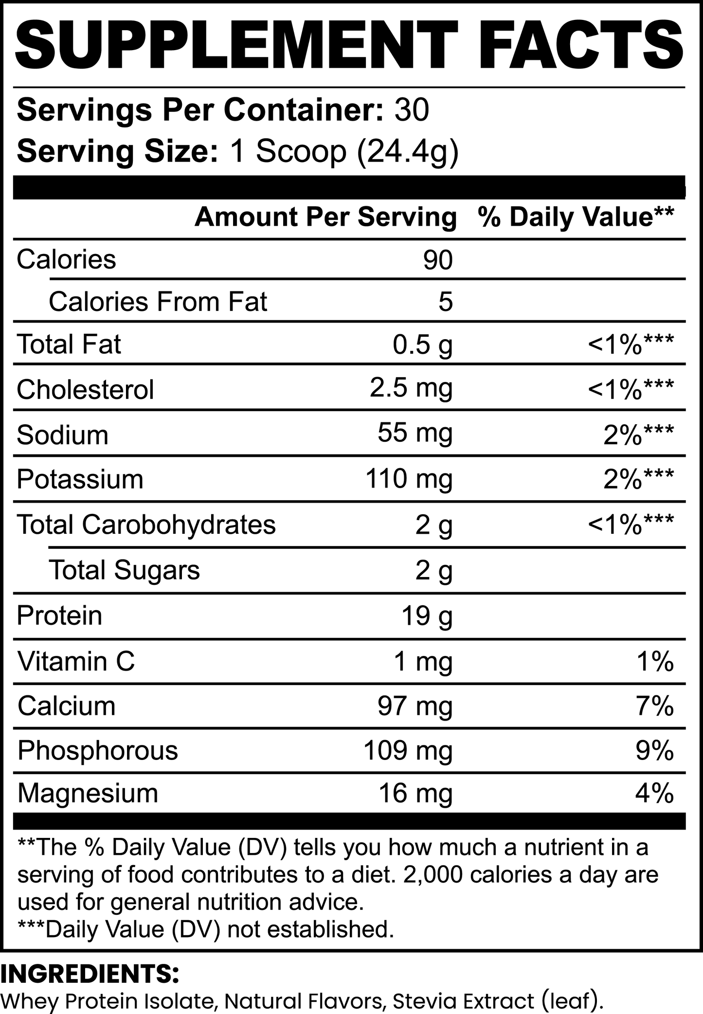 Whey Protein Isolate (Vanilla) - Men's Wellness Matters